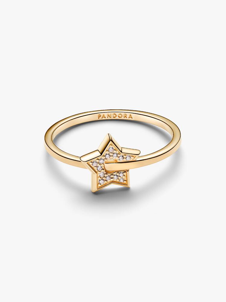 Pandora Anello Talisman Stella in Oro 14 kt con Diamanti Creati in Laboratorio