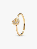 Pandora Anello Talisman Cuore in Oro 14 kt con Diamanti Creati in Laboratorio