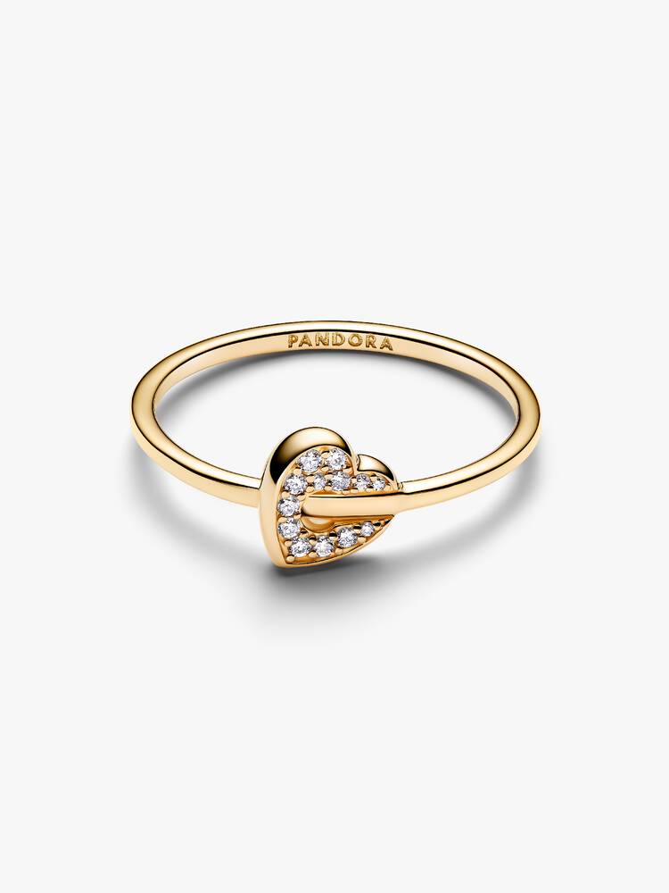 Pandora Anello Talisman Cuore in Oro 14 kt con Diamanti Creati in Laboratorio