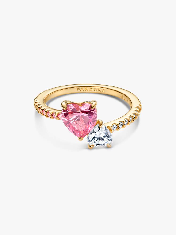 Pandora Anello Unione di Cuori con Cristalli
