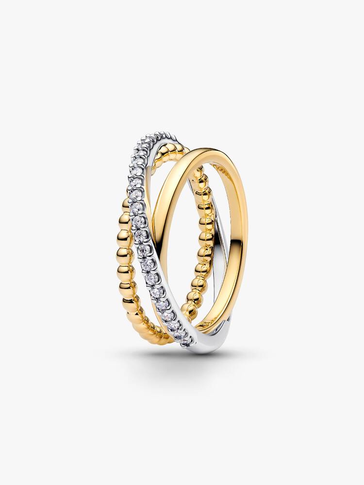 Pandora Anello Tripla Fascia Intrecciata