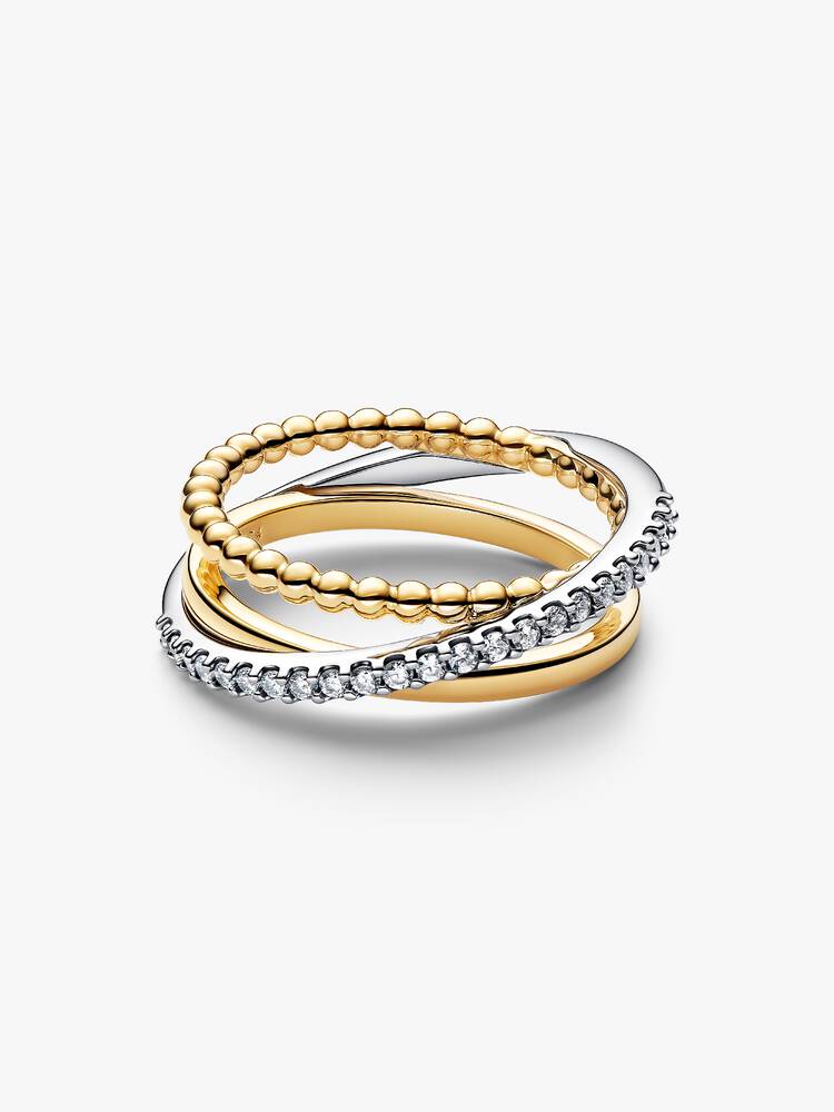 Pandora Anello Tripla Fascia Intrecciata