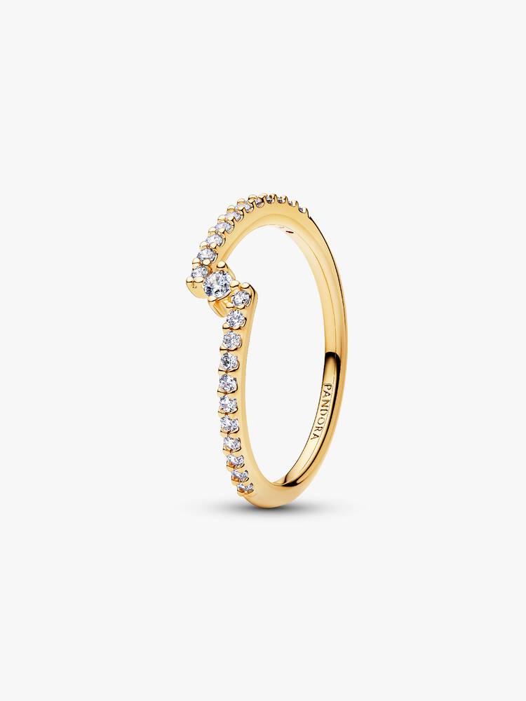 Pandora Anello Pavé di Cristalli con Fascia Asimmetrica