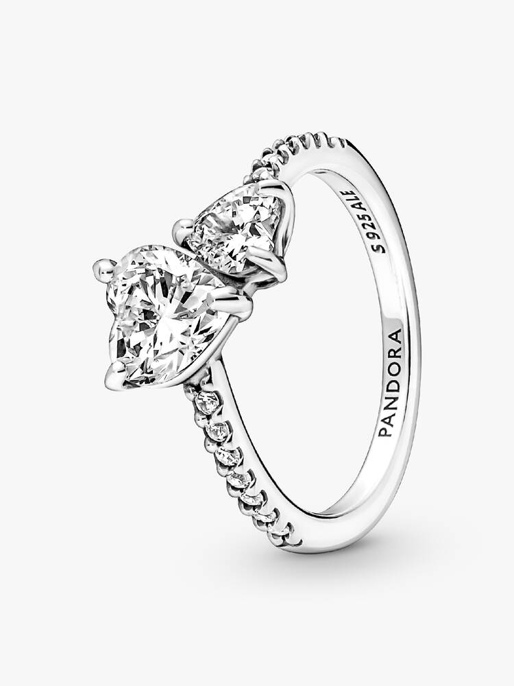 Pandora Anello Unione di Cuori con Cristalli