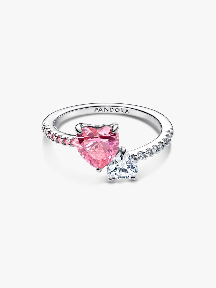 Pandora Anello Unione di Cuori con Cristalli