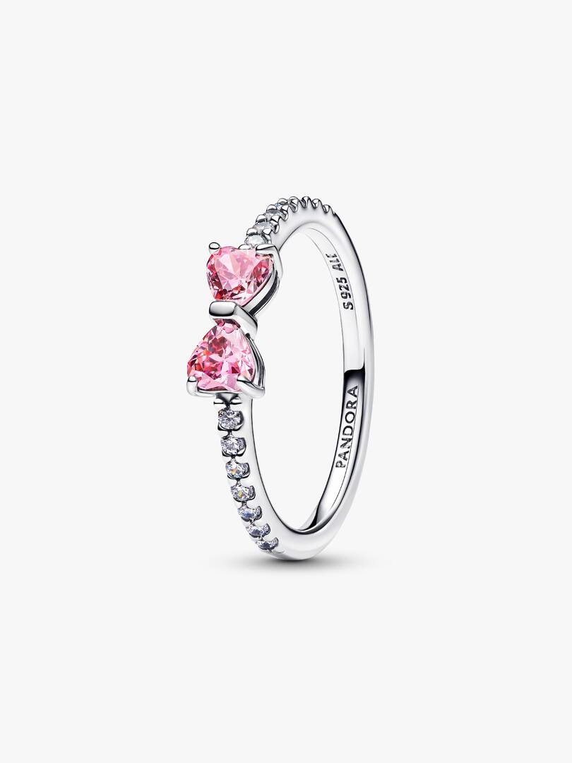 Pandora Anello Fiocco Luminoso Rosa