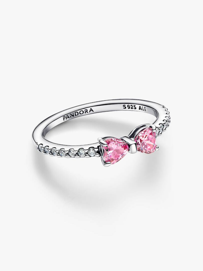 Pandora Anello Fiocco Luminoso Rosa