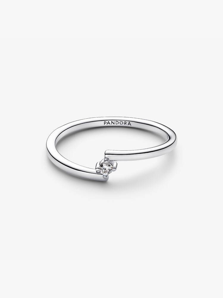 Pandora Anello Solitario con Fascia Asimmetrica