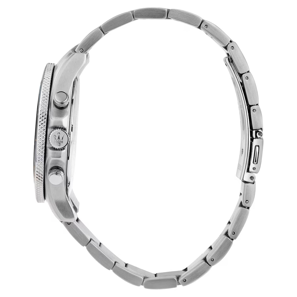 Maserati Competizione – Orologio Uomo Cronografo 43mm Acciaio Silver
