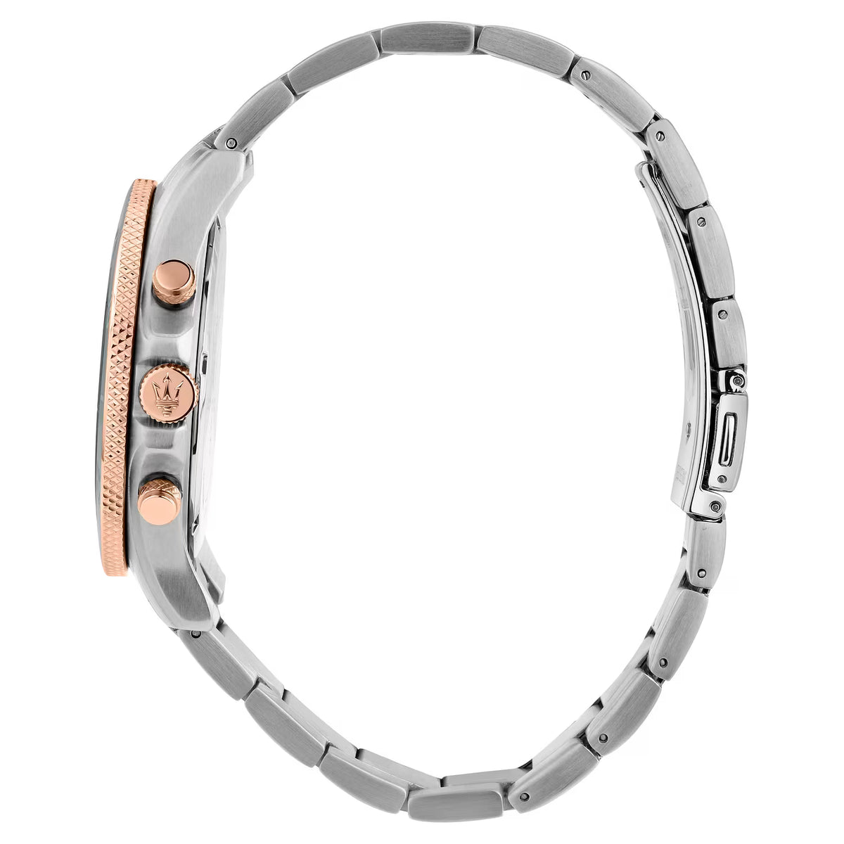 Maserati Competizione – Orologio Uomo Cronografo Bracciale Bicolore Silver e Oro Rosa