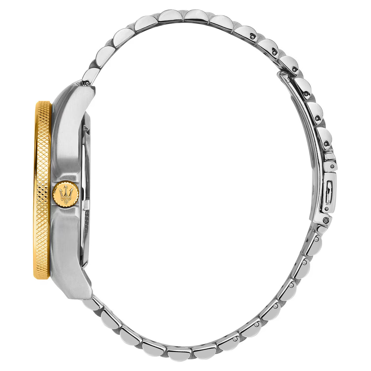 Maserati Sfida – Orologio Uomo Tempo e Data Bicolore Oro e Silver
