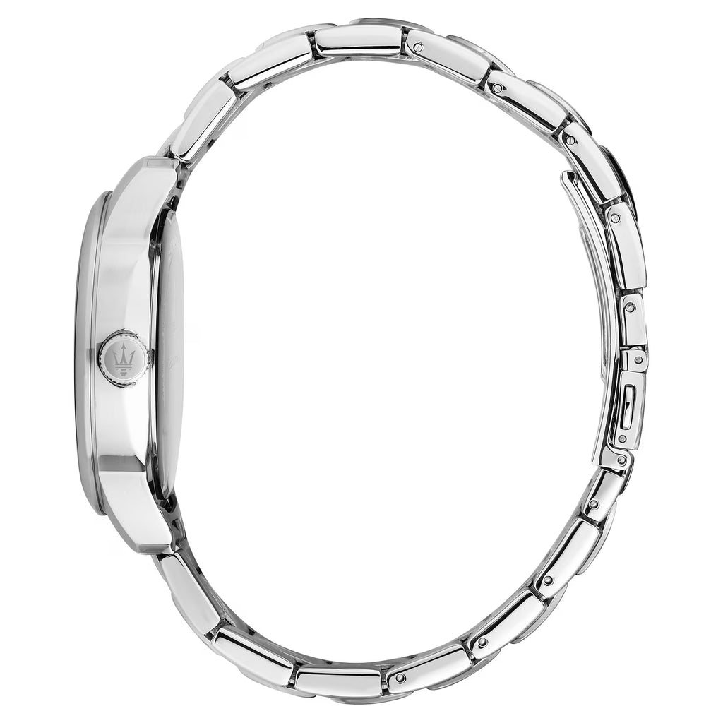 Maserati Successo – Orologio Uomo Tempo e Data Acciaio Silver