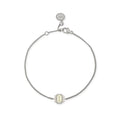Bracciale Argento con Zircone Bianco Taglio Smeraldo