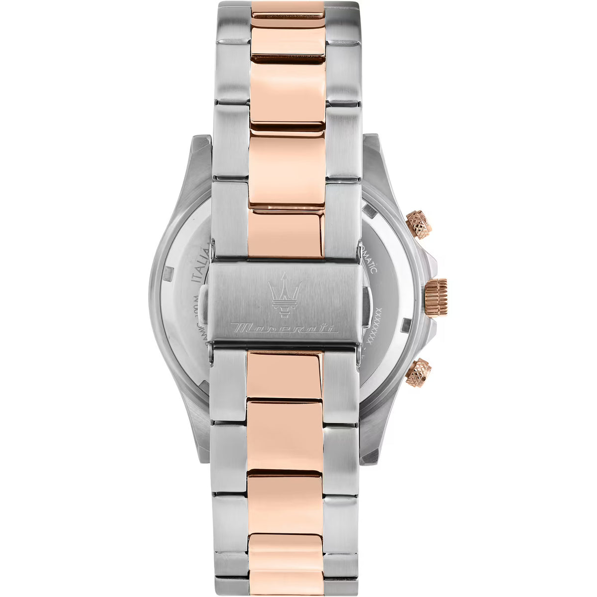 Maserati Competizione – Orologio Uomo Cronografo Bracciale Bicolore Silver e Oro Rosa