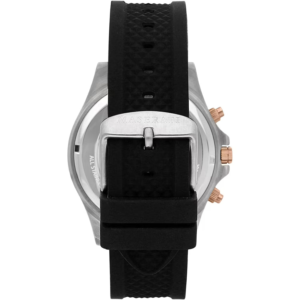 Maserati Sfida – Orologio Uomo 44mm Cassa Nera Cinturino Plastica
