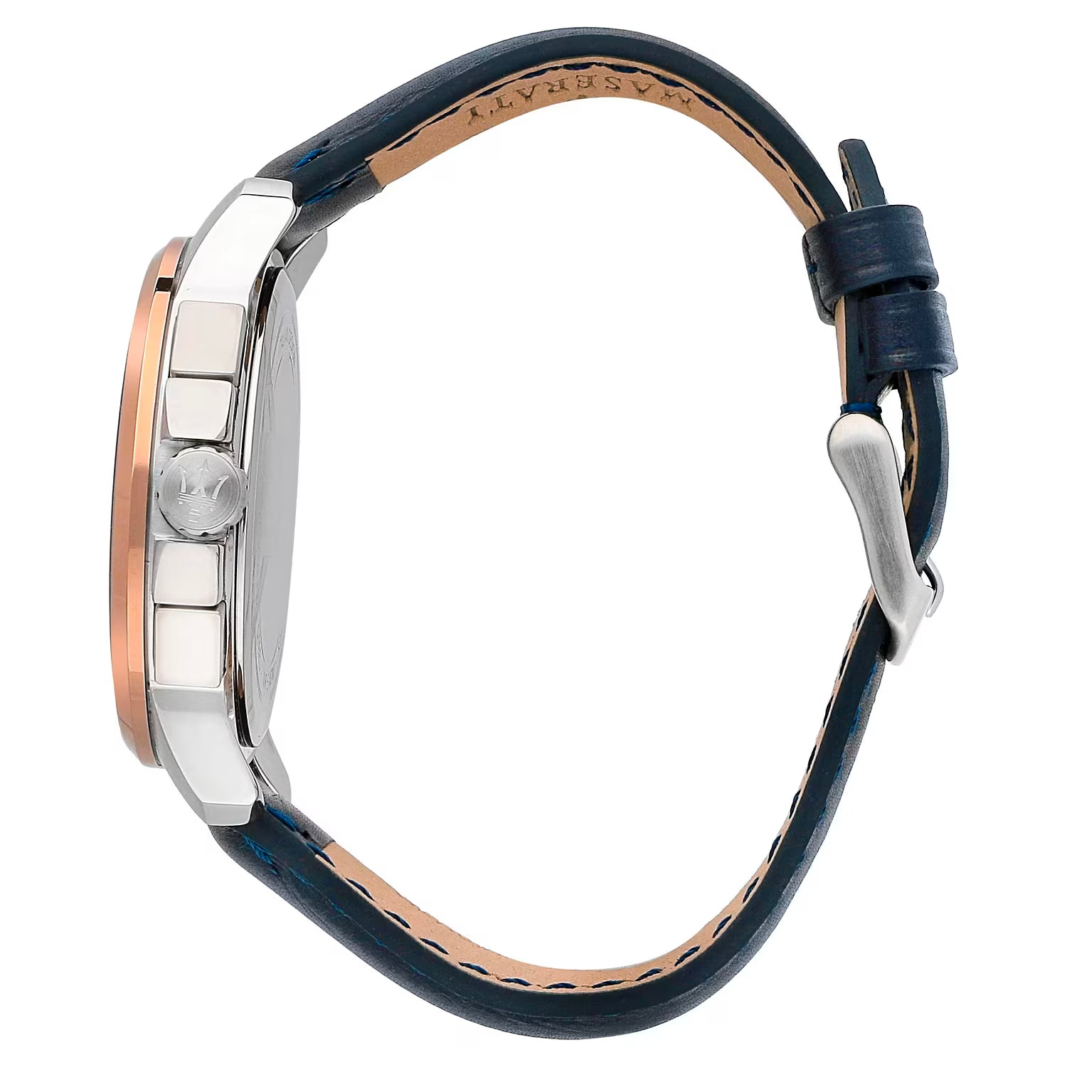 Maserati Successo – Orologio Uomo Cronografo Cassa Silver Cinturino Pelle Blu