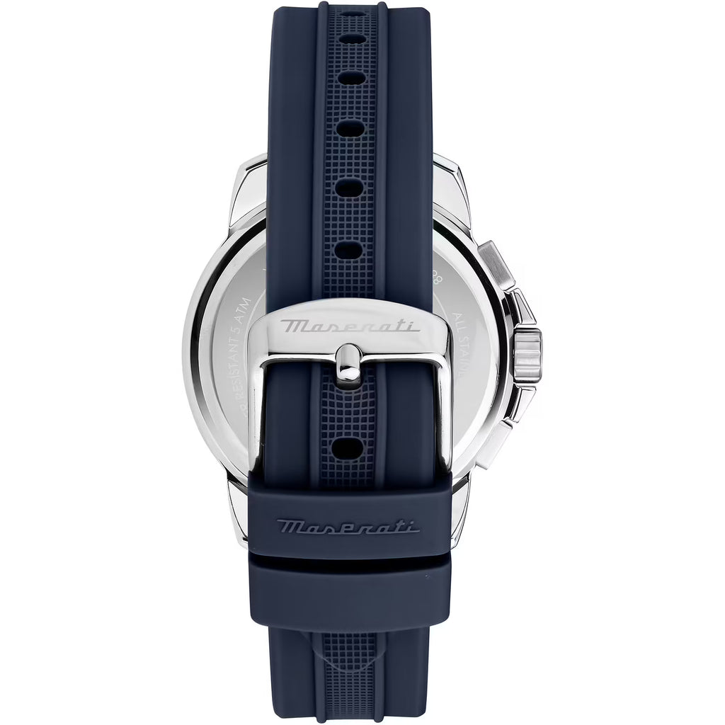 Maserati Successo – Orologio Uomo Cronografo Silver Cinturino Poliuretano Blu