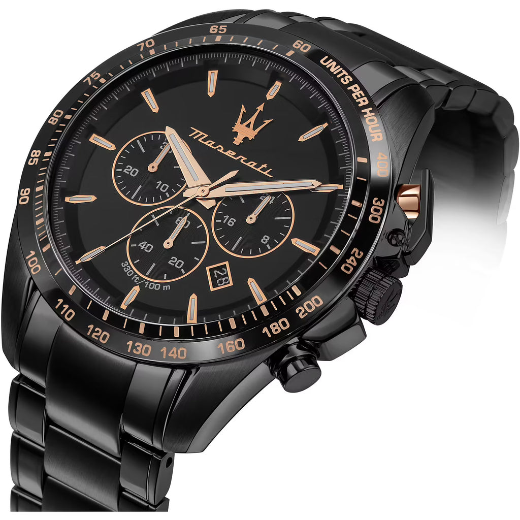 Maserati Traguardo – Orologio Uomo Cronografo Nero Bracciale Metallo