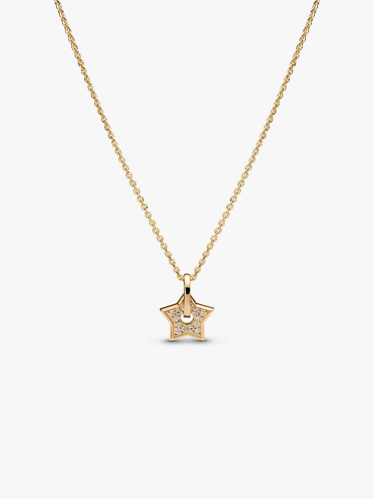 Pandora Collana Talisman Stella in Oro 14 kt con Diamanti Lab-Grown 0,03 ct