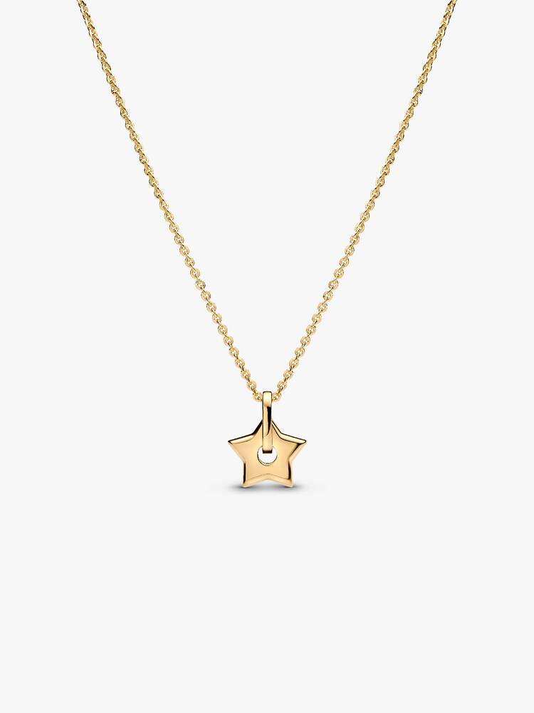 Pandora Collana Talisman Stella in Oro 14 kt con Diamanti Lab-Grown 0,03 ct