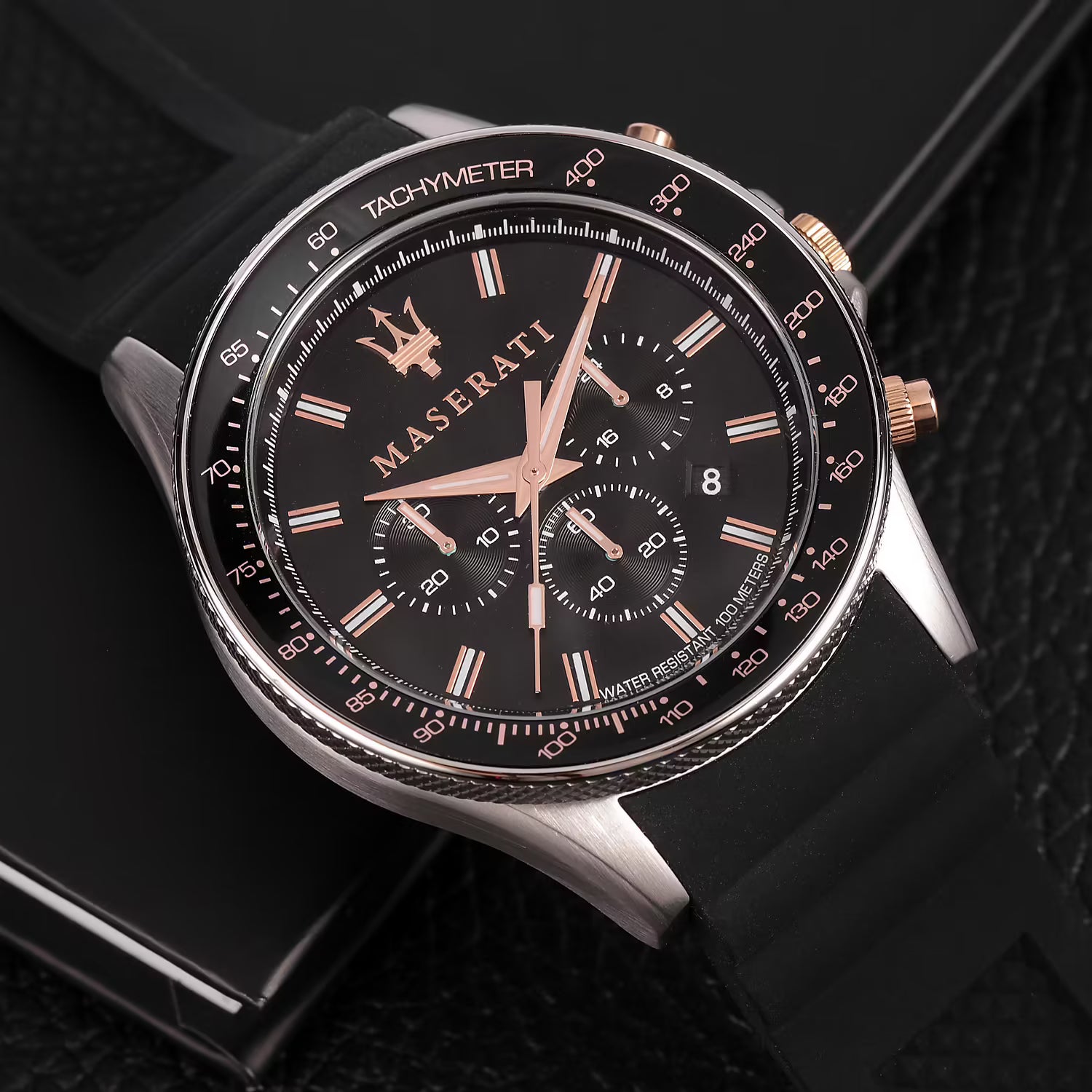 Maserati Sfida – Orologio Uomo 44mm Cassa Nera Cinturino Plastica