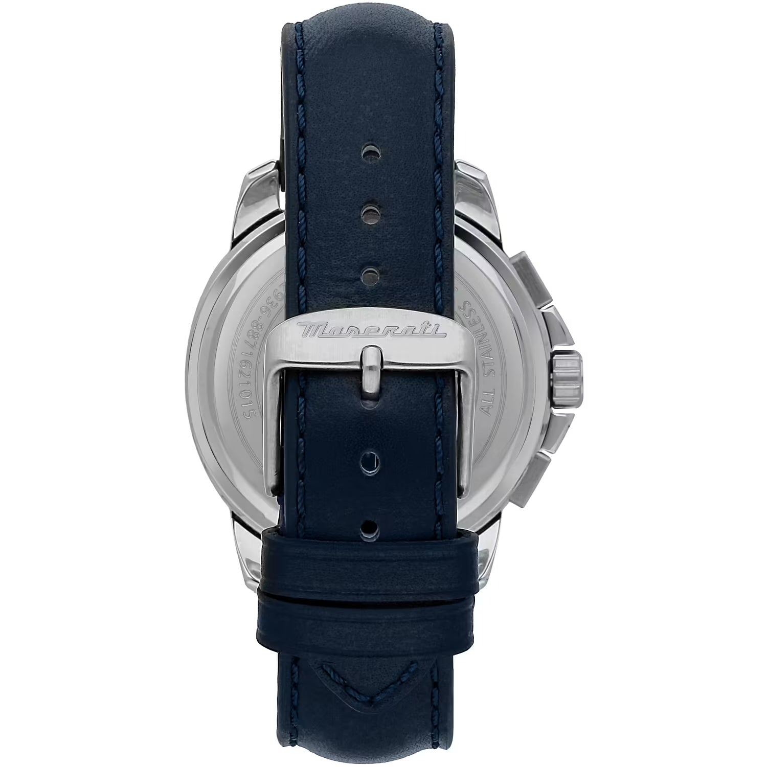 Maserati Successo – Orologio Uomo Cronografo Cassa Silver Cinturino Pelle Blu