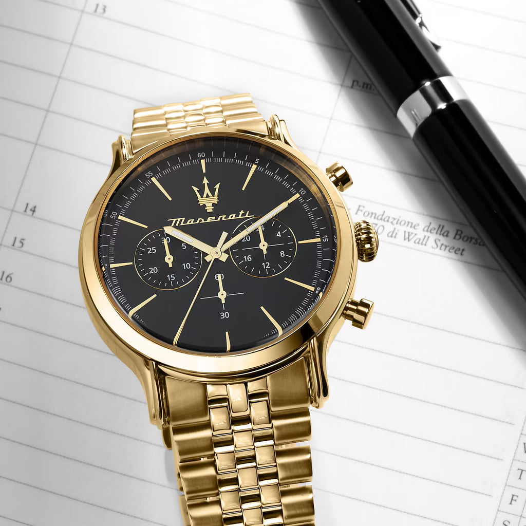 Maserati Epoca – Orologio Uomo Cronografo Gold Bracciale Metallo