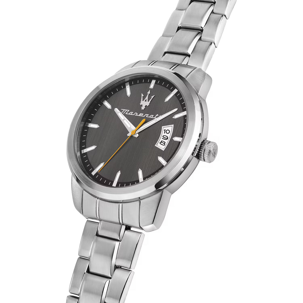 Maserati Successo – Orologio Uomo Tempo e Data Acciaio Silver