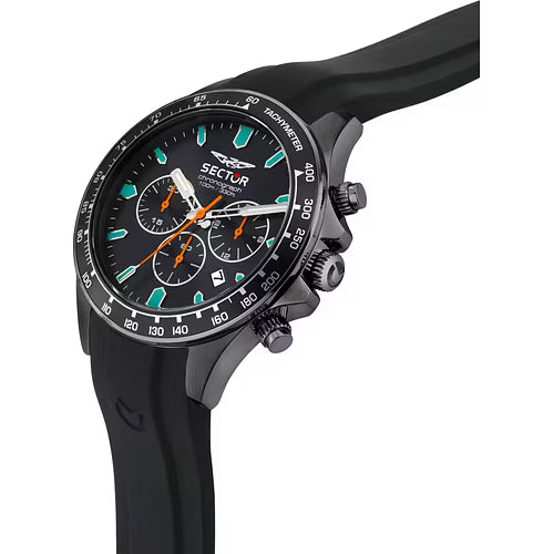 Orologio Cronografo Sector 230 Nero indici verdi