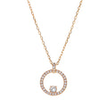 Collana Cerchio Swarovski Oro Rosa con Cristalli Pavé