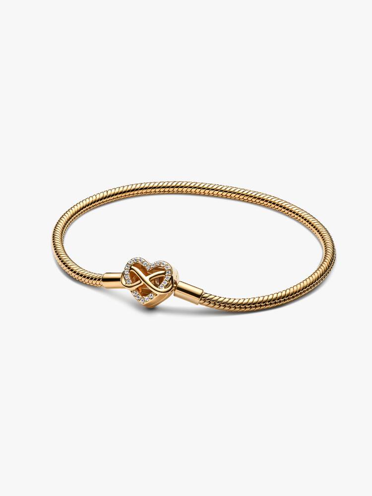 Pandora Bracciale con Chiusura a Cuore e Pietre Luminose