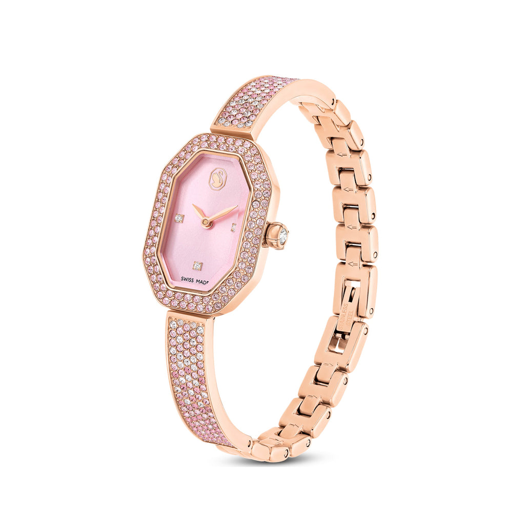 Swarovski Dextera Orologio Bangle – Rosa Gold con Cristalli Pavé