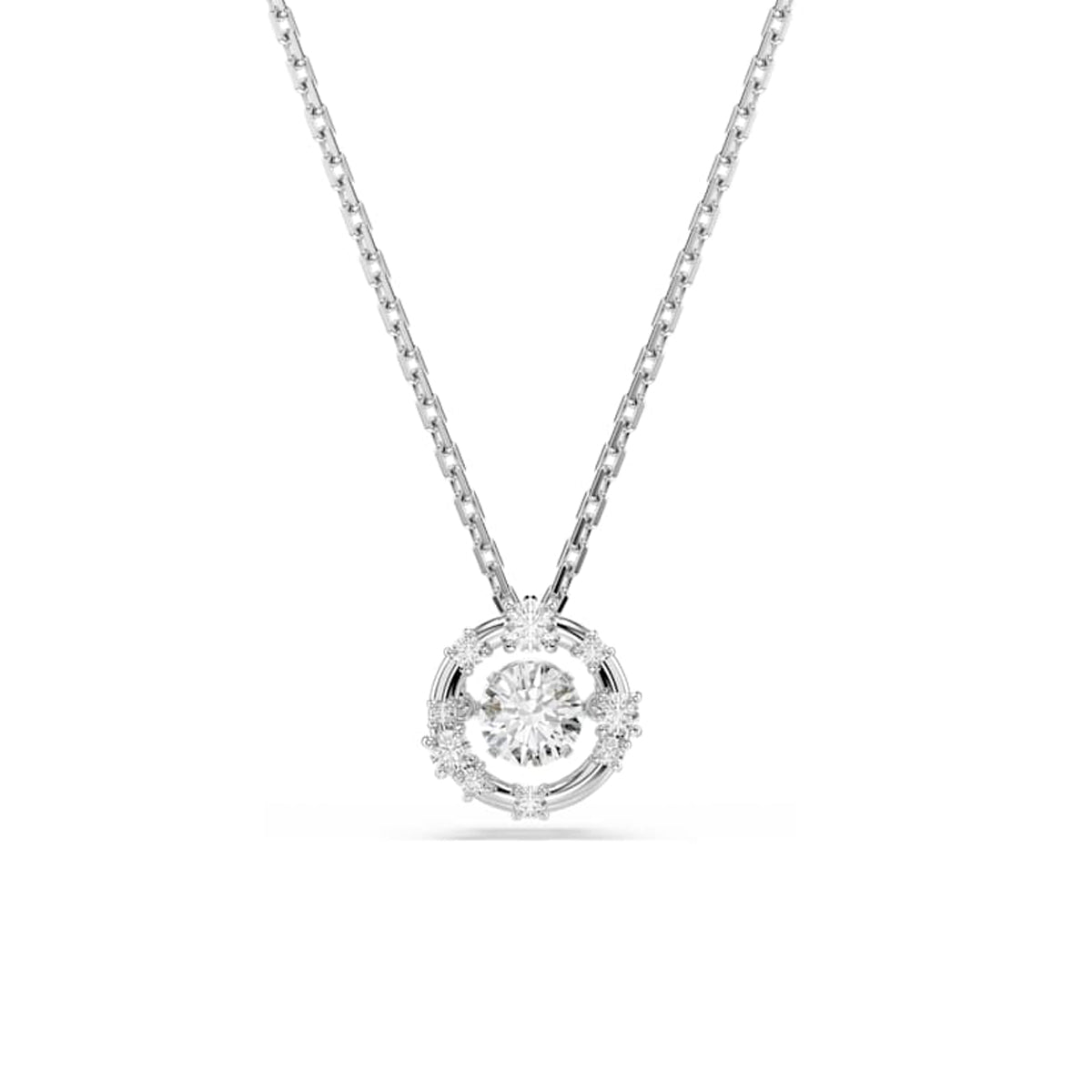 Swarovski Sparkling Dance Collana – Cristallo Bianco e Metallo Rodiato