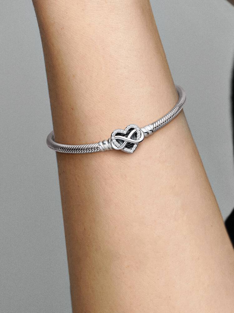 Pandora Bracciale con Chiusura a Cuore e Pietre Luminose