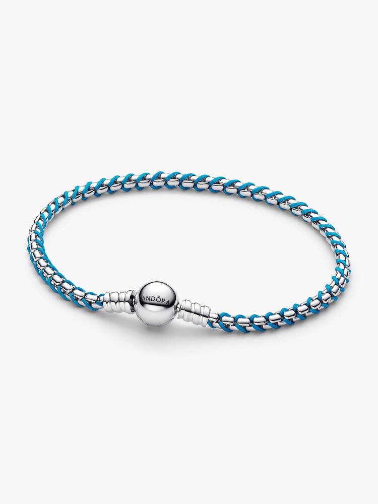 Bracciale Intreccio Tessuto con Chiusura a Sfera