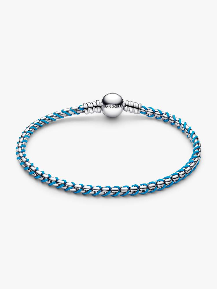 Bracciale Intreccio Tessuto con Chiusura a Sfera