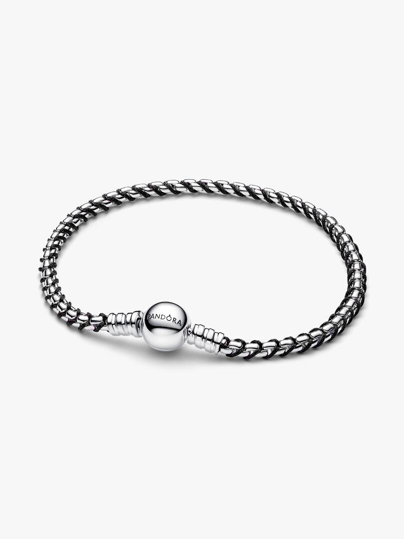 Bracciale Intreccio Tessuto con Chiusura a Sfera