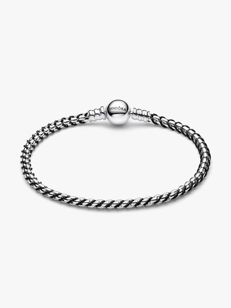 Bracciale Intreccio Tessuto con Chiusura a Sfera