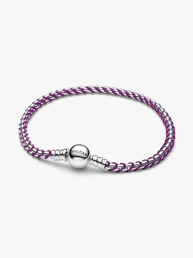 Bracciale Intreccio Tessuto con Chiusura a Sfera