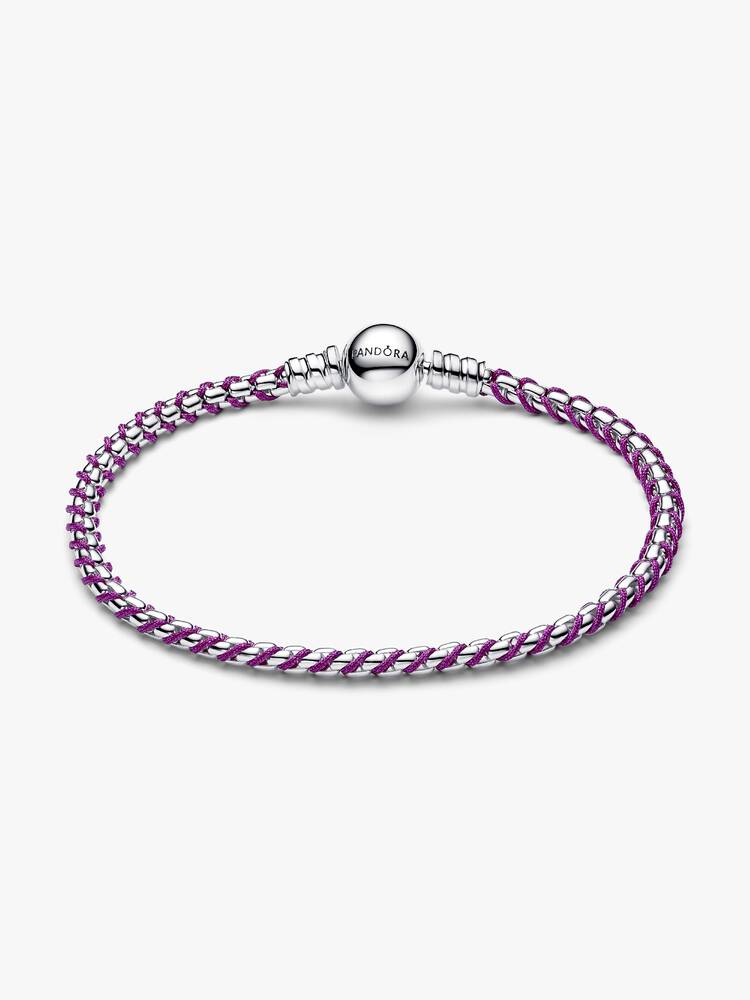 Bracciale Intreccio Tessuto con Chiusura a Sfera