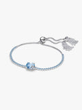 Pandora  Bridgerton, Bracciale Tennis regolabile con Cristalli Azzurri e Ape