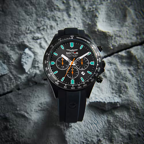 Orologio Cronografo Sector 230 Nero indici verdi