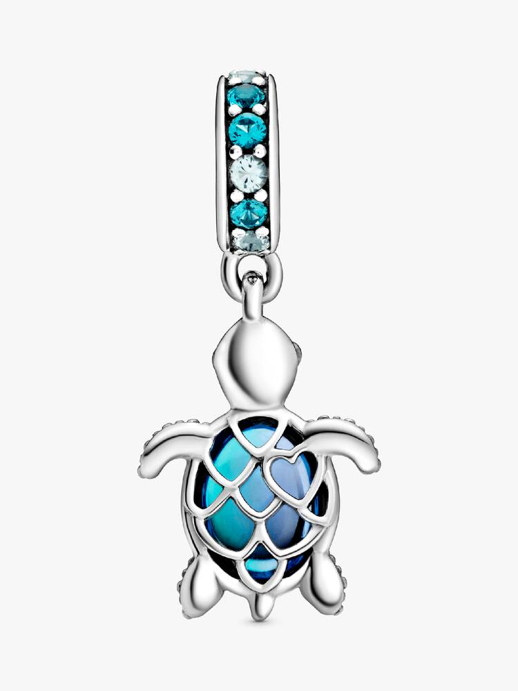 Charm Pendente Tartaruga Marina Rosa con Vetro di Murano