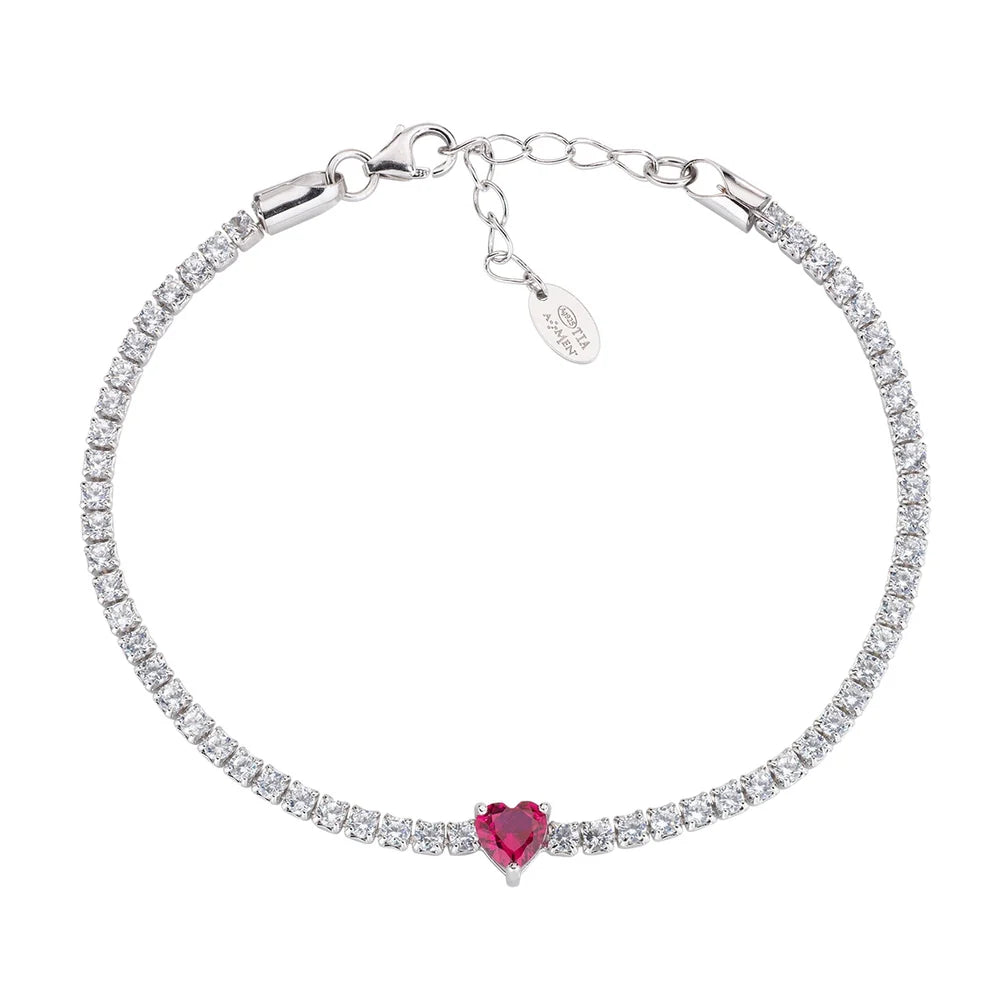 Amen Bracciale Tennis con Cuore "Ti Amo"