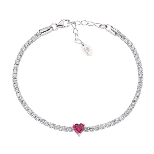 Amen Bracciale Tennis con Cuore "Ti Amo"