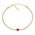 Amen Bracciale Tennis con Cuore "Ti Amo"