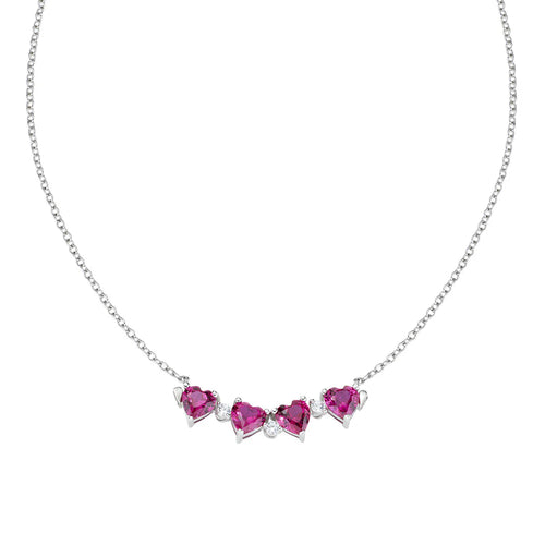 Amen Collana Quadricuore Magnetico Rosso