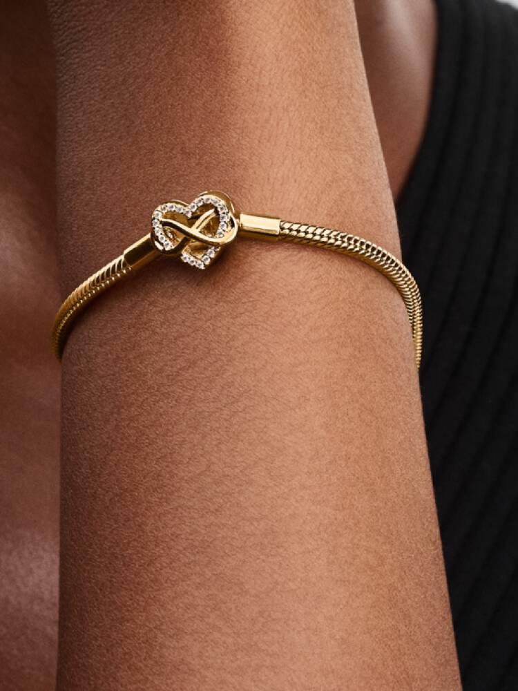 Pandora Bracciale con Chiusura a Cuore e Pietre Luminose