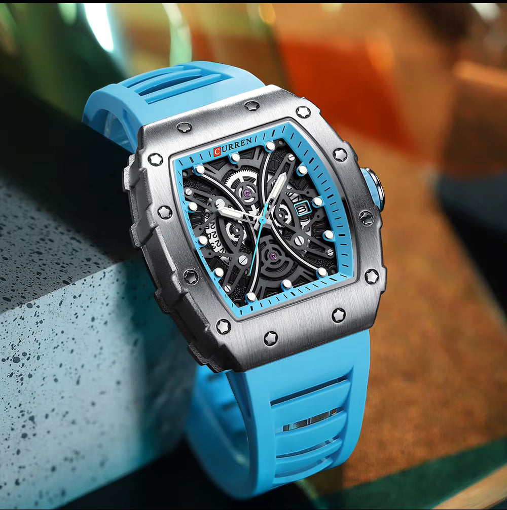 CURREN Orologio da Uomo con Quadrante Colorato