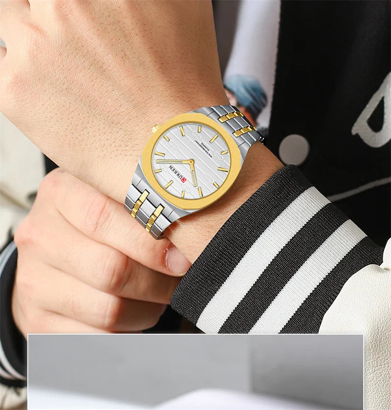 CURREN Slim Orologio da Uomo con Quadrante Colorato